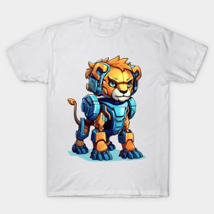 Cartoon lion robots. T-Shirt, Sticker. T-Shirt